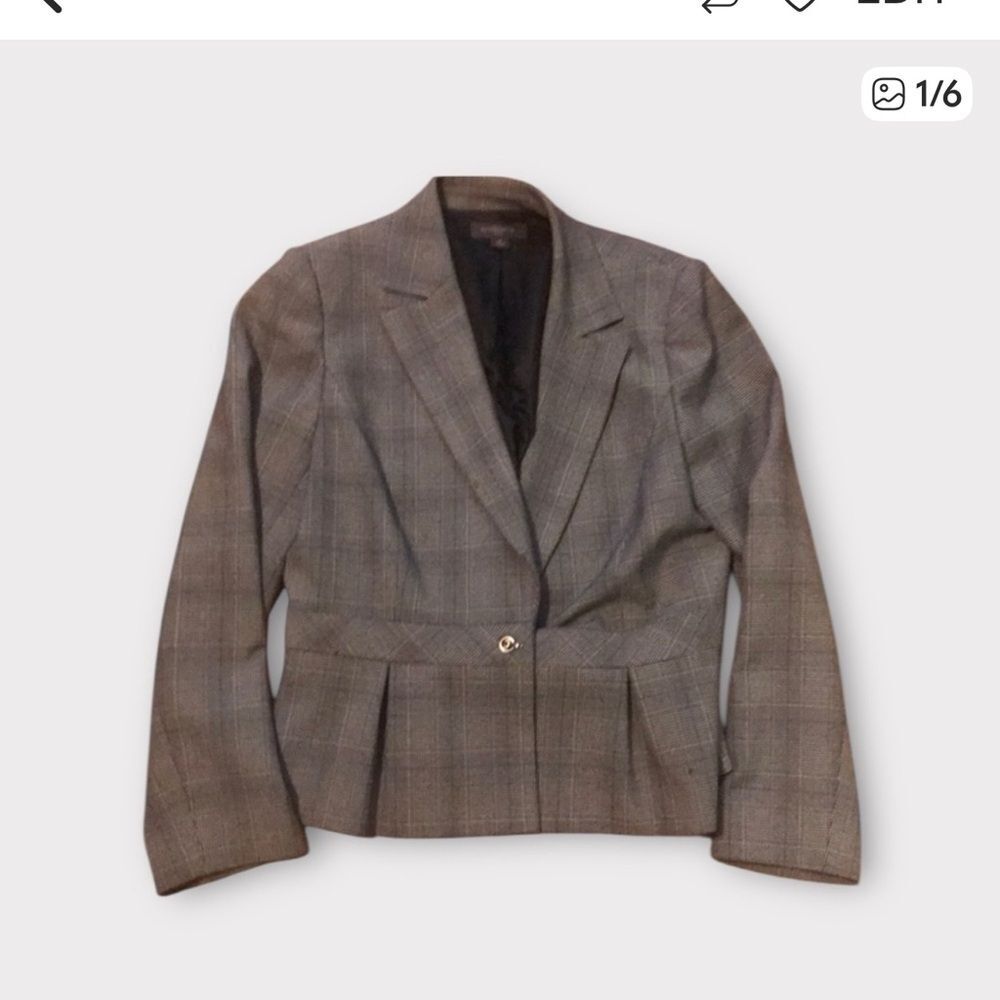 Liz Claiborne plaid blazer euc - Picture 7 of 7